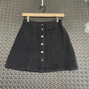 BDG Urban‎ Outfitters Black Button Front Mini Skirt Women's Size XS Casual Wear